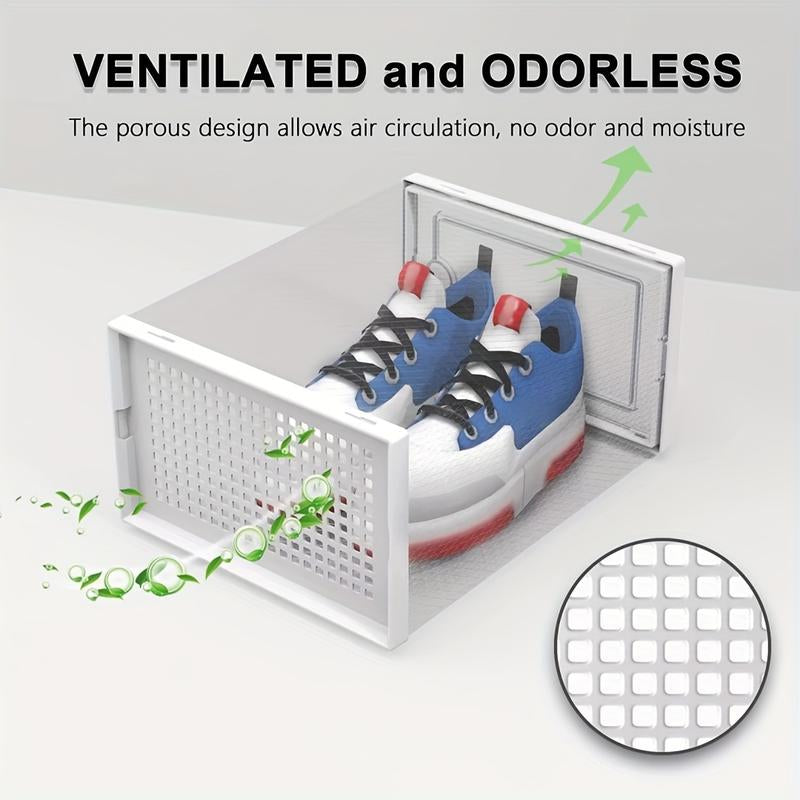 12 Pack Transparent Plastic Sports Shoe Box