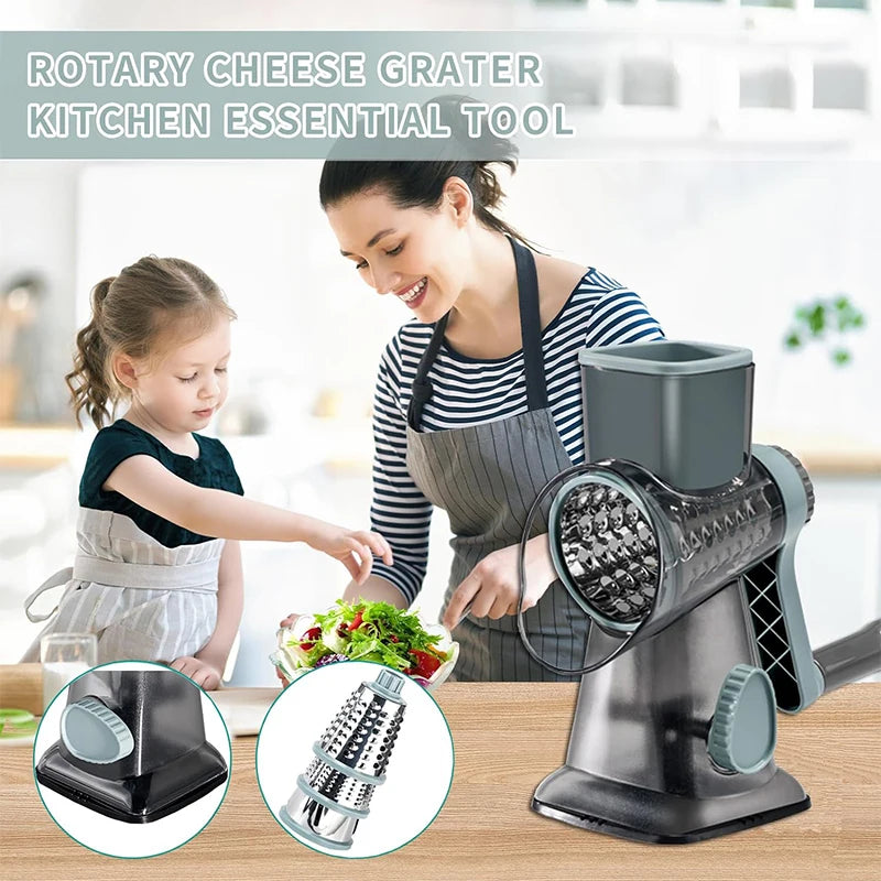 3-in-1 Cheese grater and vegetable slicer
